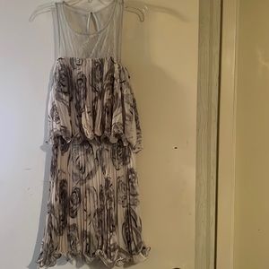 Pleated chiffon BCBG cocktail dress
